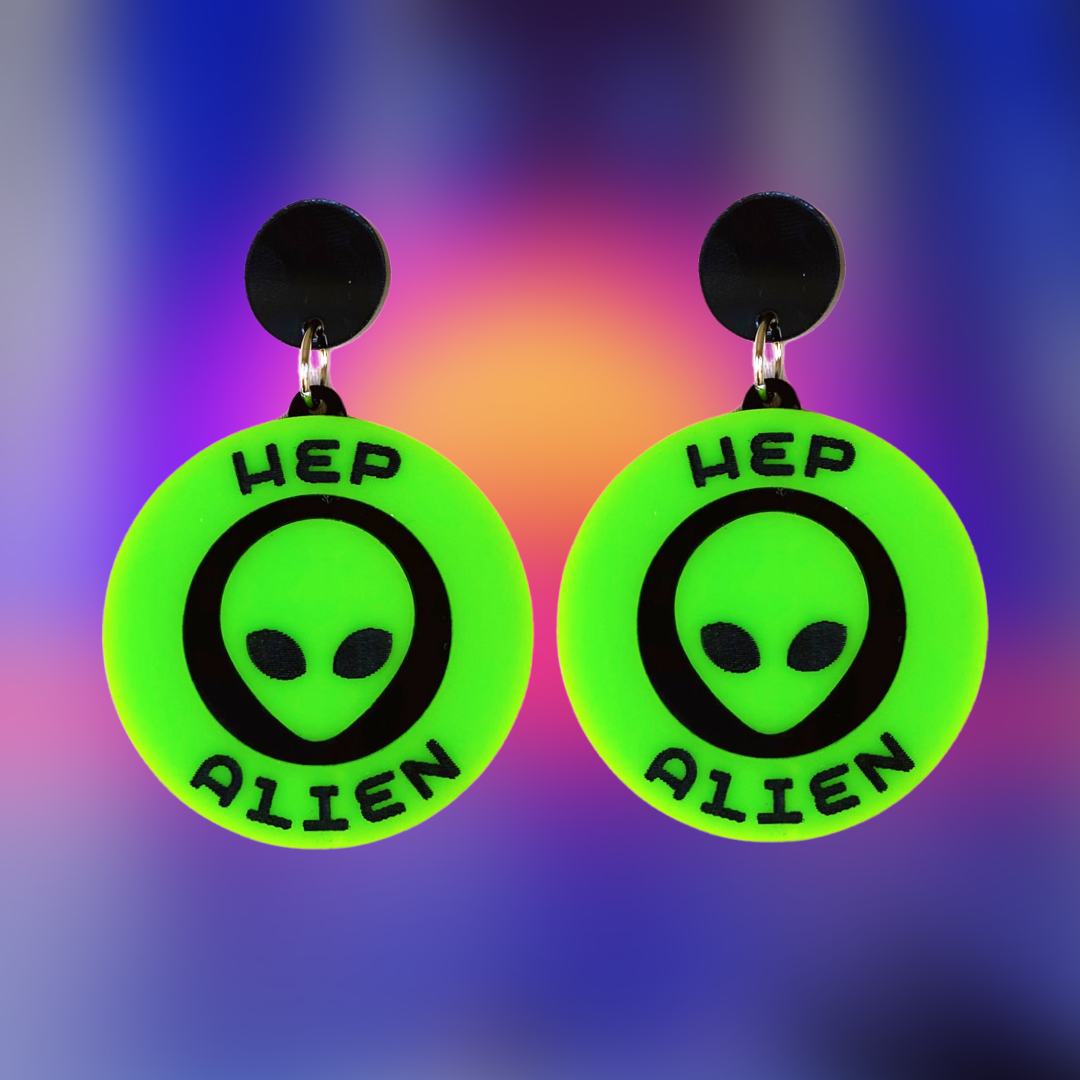 Hep Alien Earrings