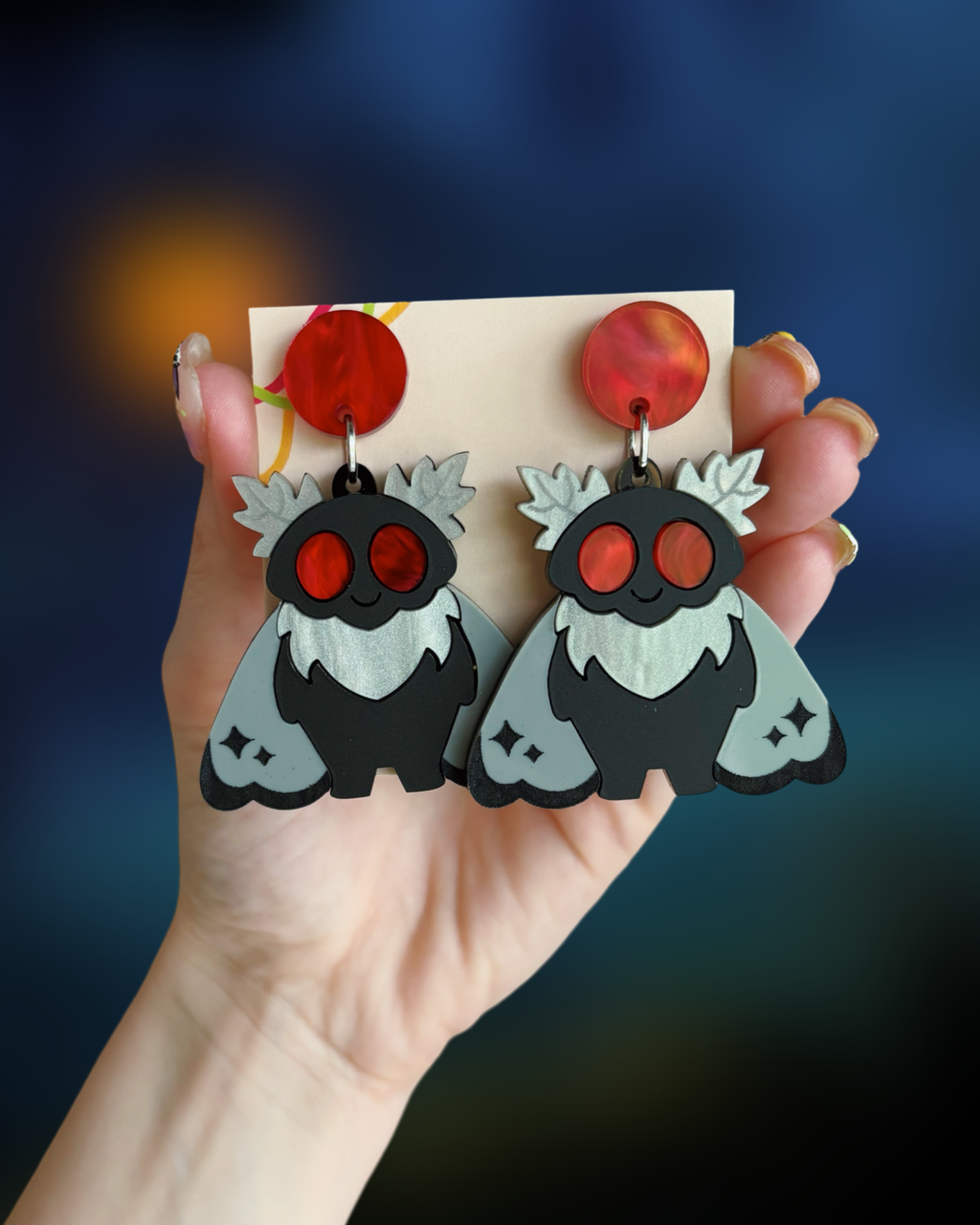 Moth Man Earrings