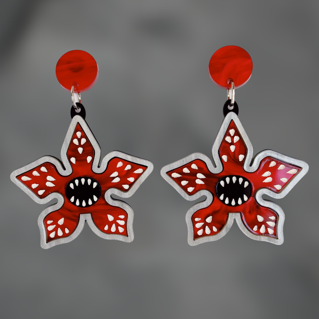 Upside Down Monster Earrings
