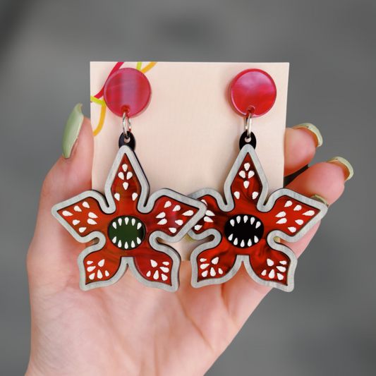 Upside Down Monster Earrings