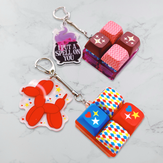 Balloon Dog Clicker Keychain