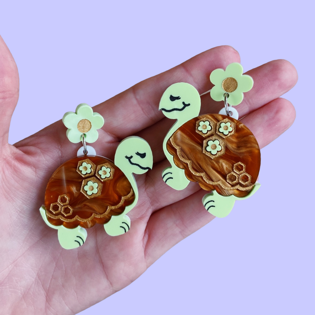 Garden Turtle Earrings