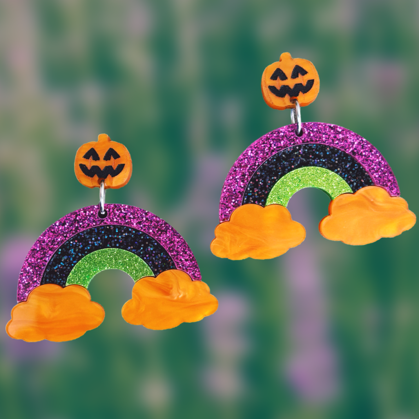 Pumpkin Rainbow Earrings