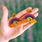 Pumpkin Rainbow Earrings