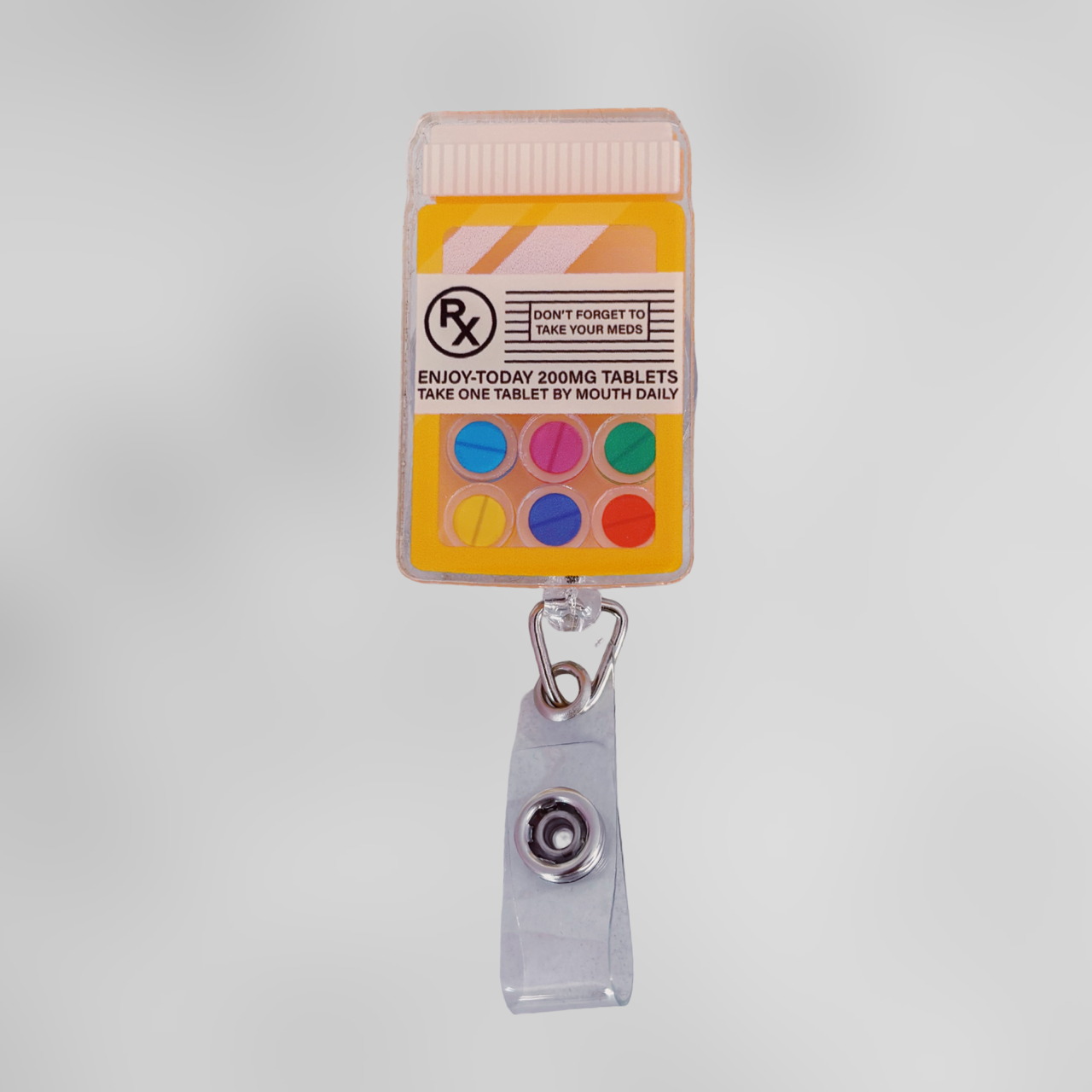 Pill Bottle Badge Reel