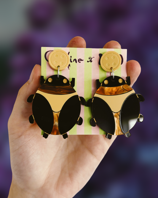 Coco Beetle Earrings