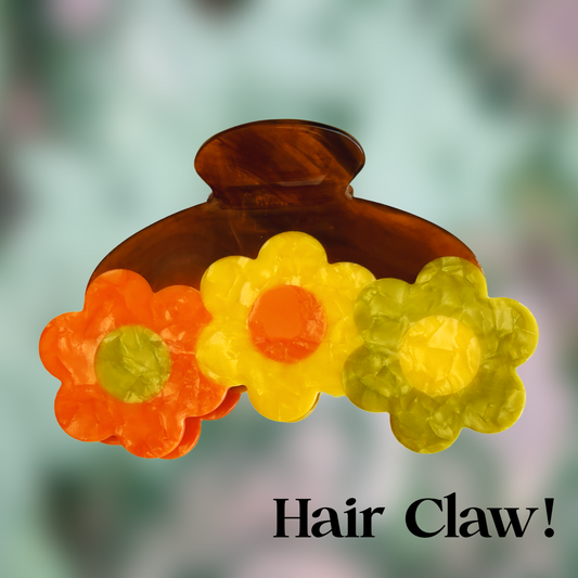 Retro Flower Hair Claw