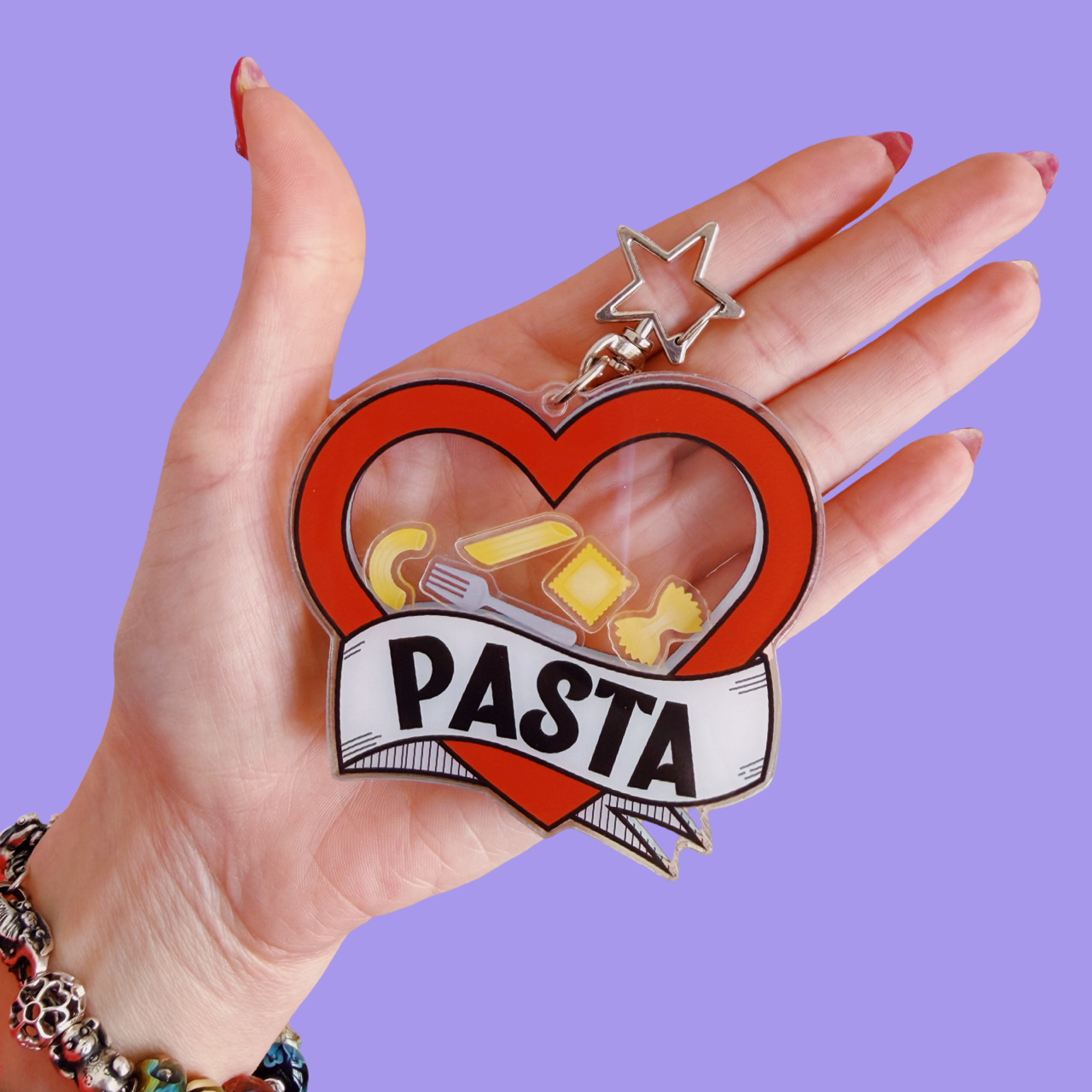Pasta Shaker Keychain
