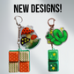 Alien Worm Keycap Keychain