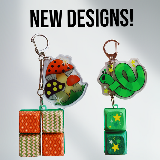Alien Worm Keycap Keychain