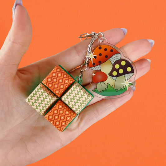 Mushroom Keycap Keychain