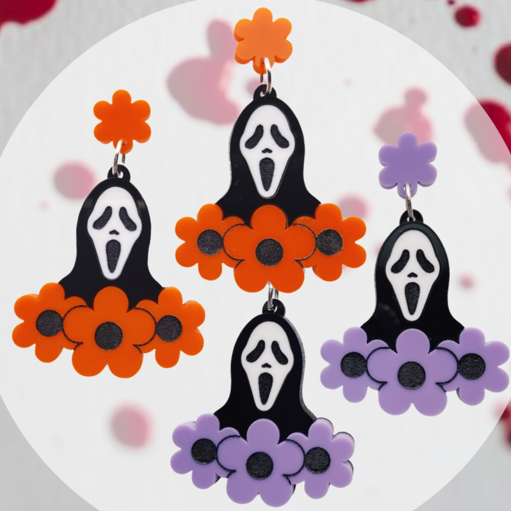 Floral Ghostie Earrings