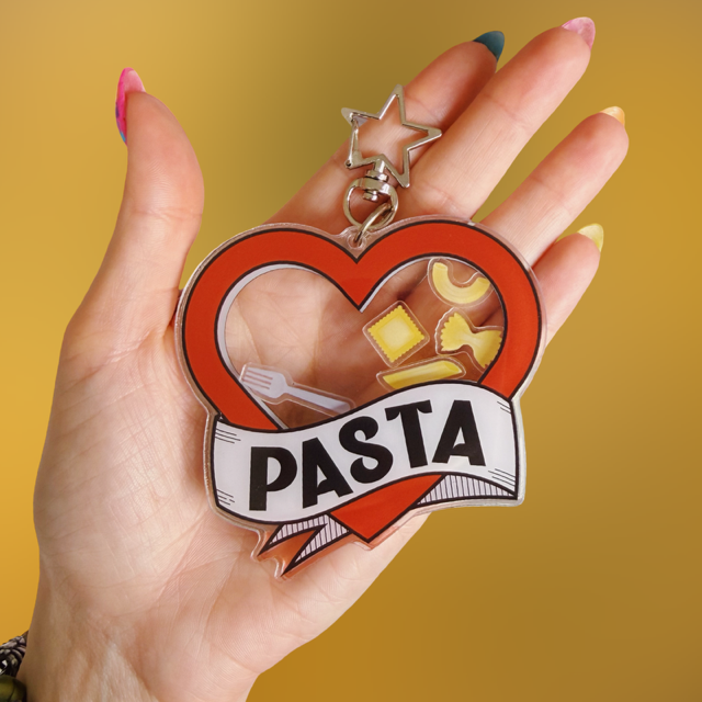 Pasta Shaker Keychain