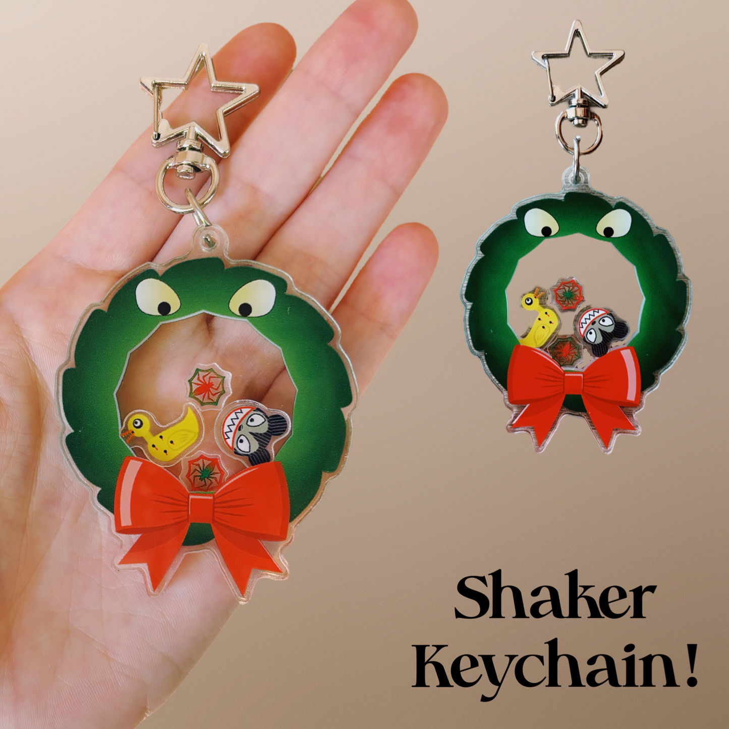 Spooky Toy Shaker Keychain