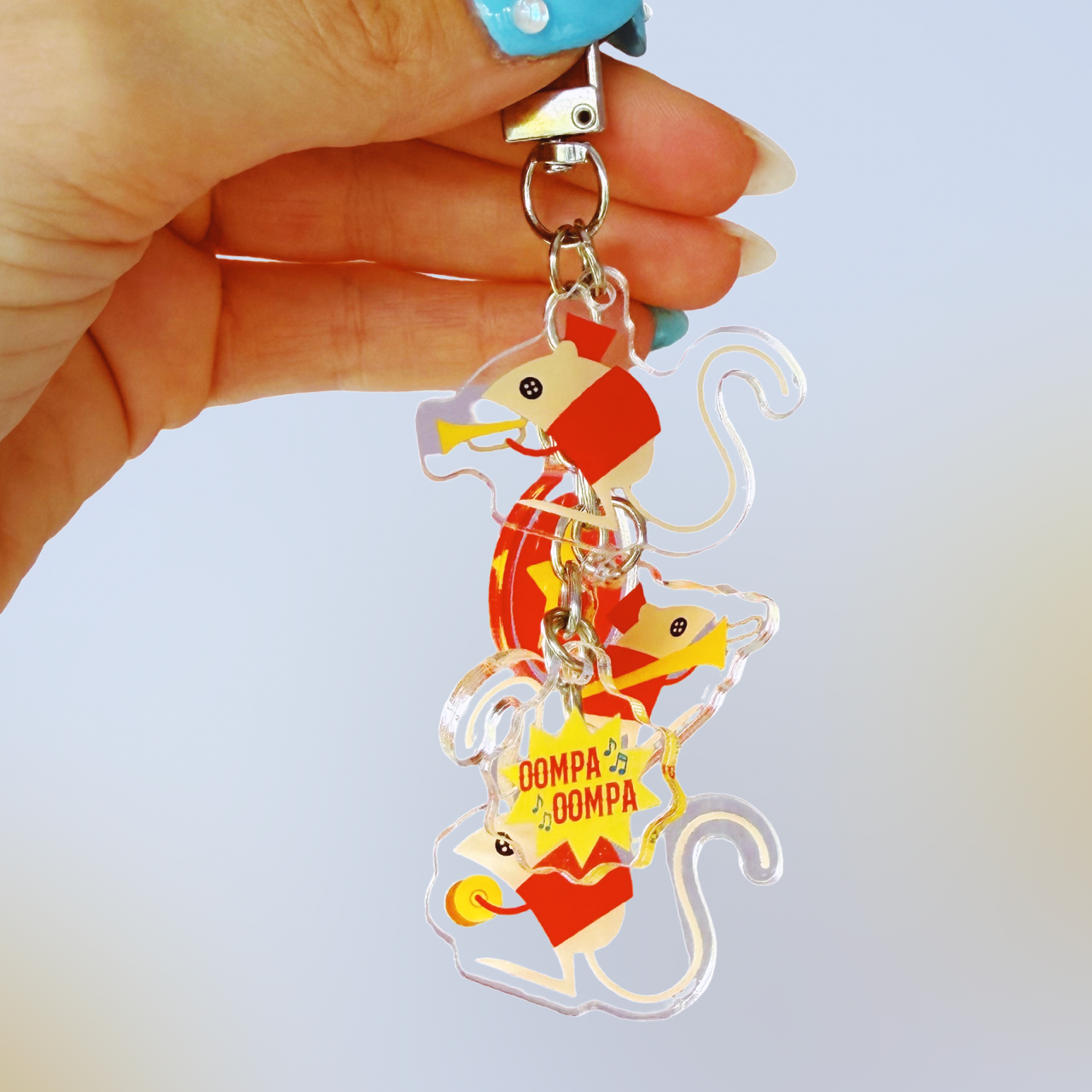 Coraline Jumping Mice Keychain