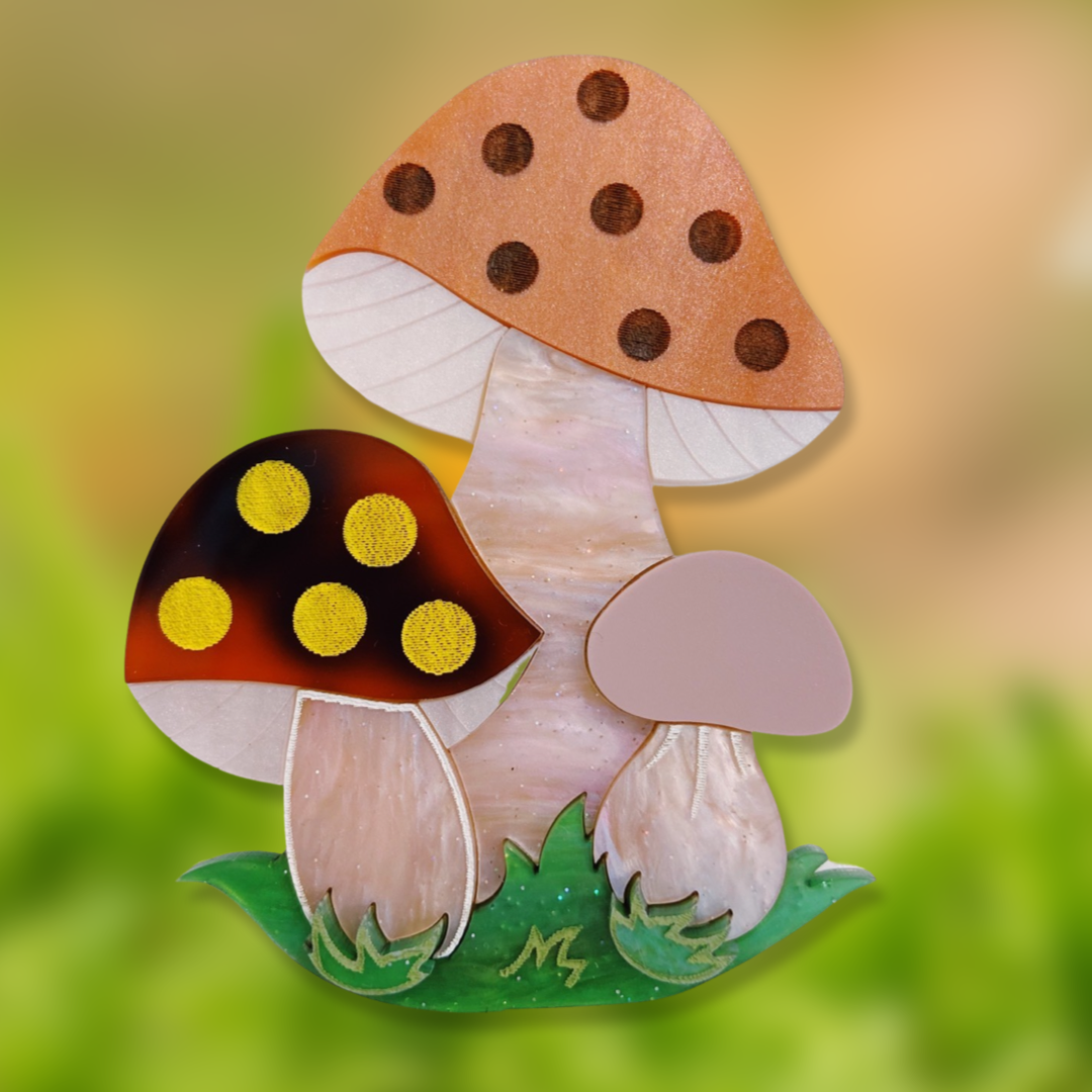 Mushroom Brooch