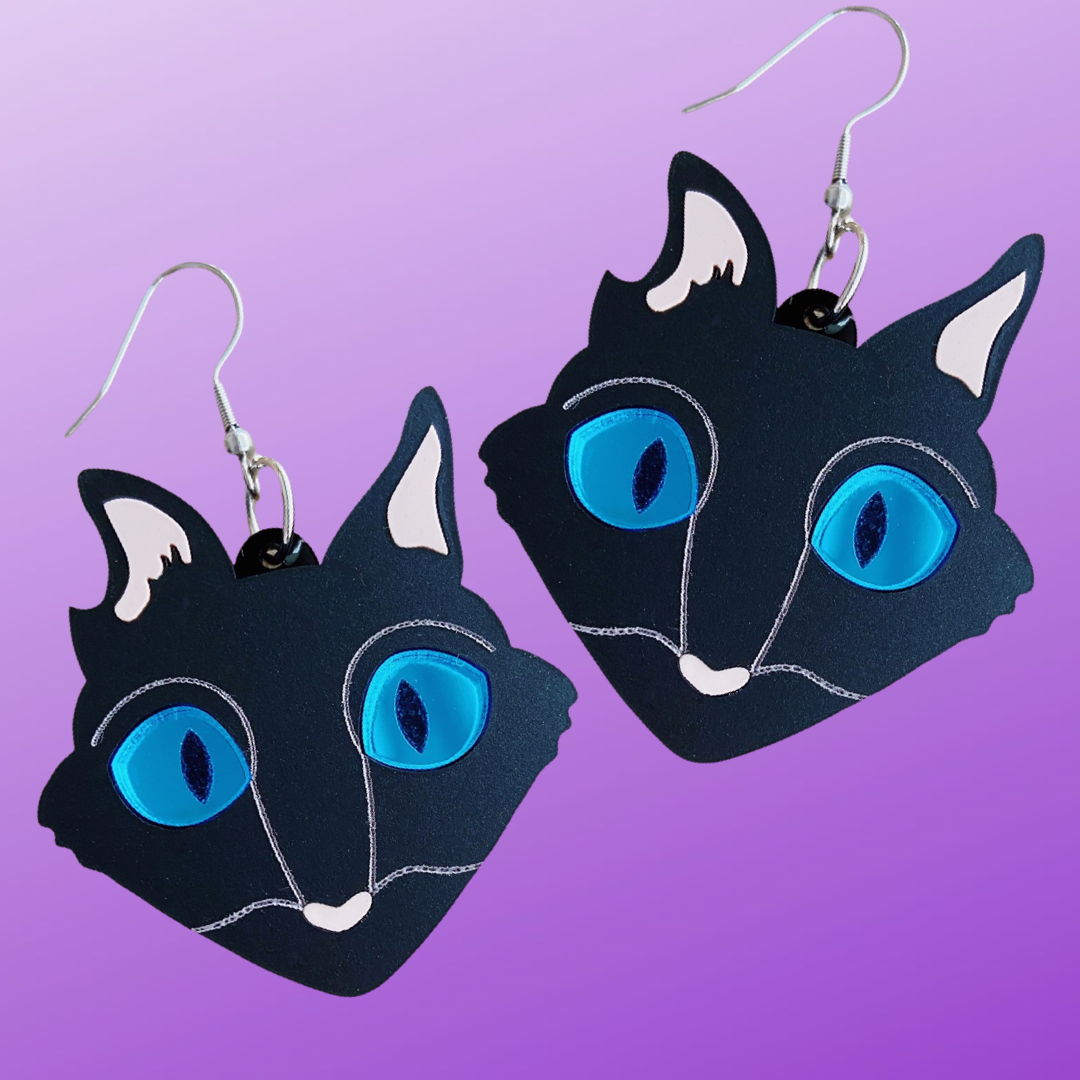 Coraline Cat Earrings