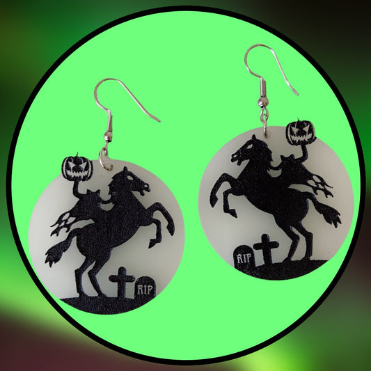 Glowing Headless Horseman Earrings