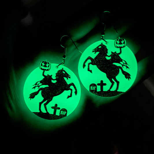 Glowing Headless Horseman Earrings